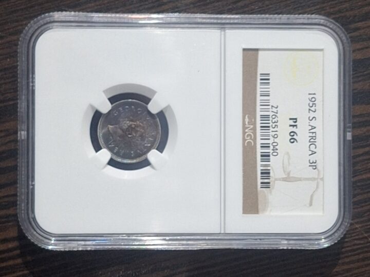 1952 South Africa Threepence – NGC PF66