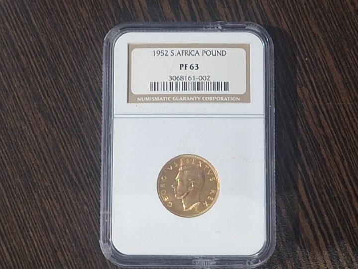 1952 South Africa Gold Pound – NGC PF 63