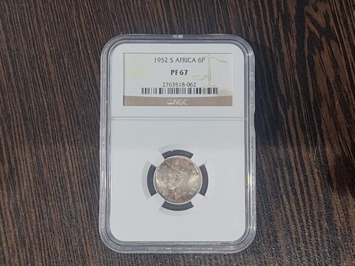 1952 South Africa Sixpence – NGC PF67