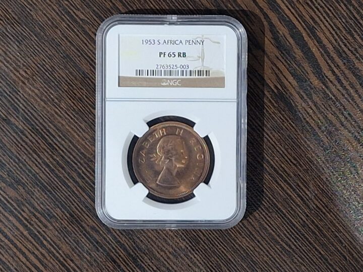 1953 South Africa Penny – NGC PF 65 RB