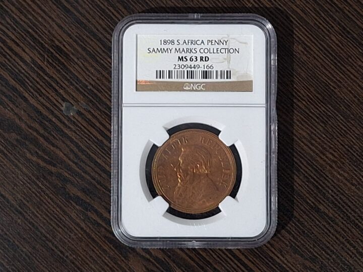 1898 South Africa Penny – Sammy Marks Collection – NGC MS63 RD