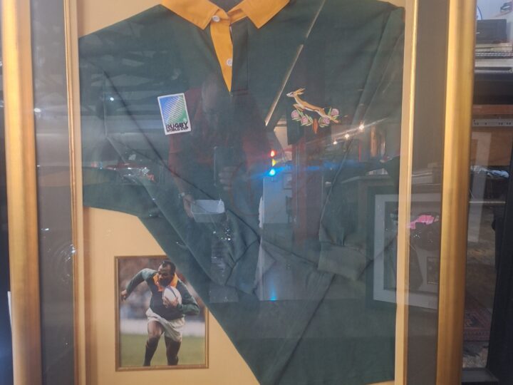 Signed Chester Williams Framed Jersey