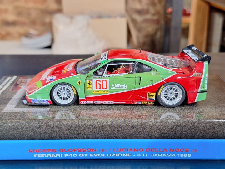 Ferrari F40 GT Evo 1996 – Limited Edition Fly Slot Car (1 of 1000), Signed by Rafael Barrios – Brand New