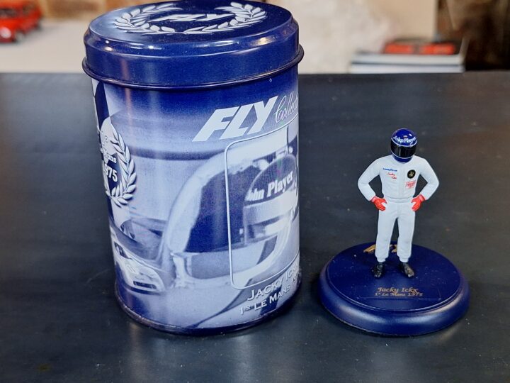 Jacky Ickx – 1st Le Mans 1975 Fly 1:32 Cast Metal Model Statue in Original Tin Can