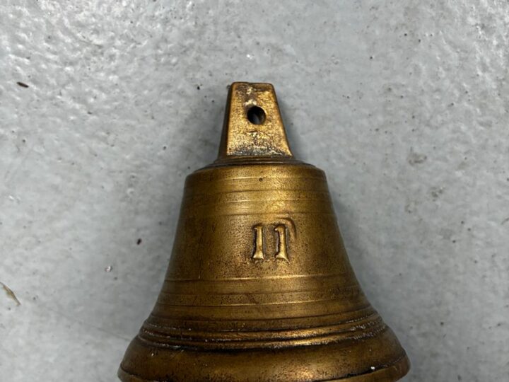 Brass Church/Door Bell – Size 11 with Clapper (80 mm Diameter)