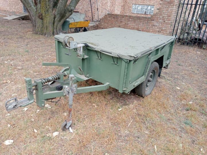 Military Army Trailer with Canvas Cover – Braked Axle & Papers