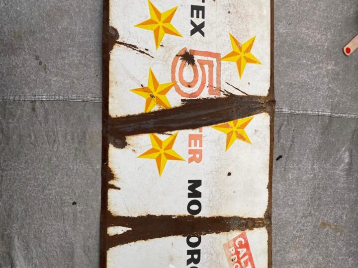 Caltex 5 Star Enamel Steel Sign