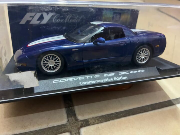 Chevrolet Corvette C5 Z06 (Blue) – Commemorative Edition Fly Slot Car (Ref. 88058) – $90