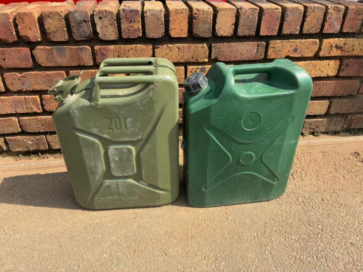 20L Jerry Can – Thick Steel (Heavy-Duty) & 20L Plastic Water Can