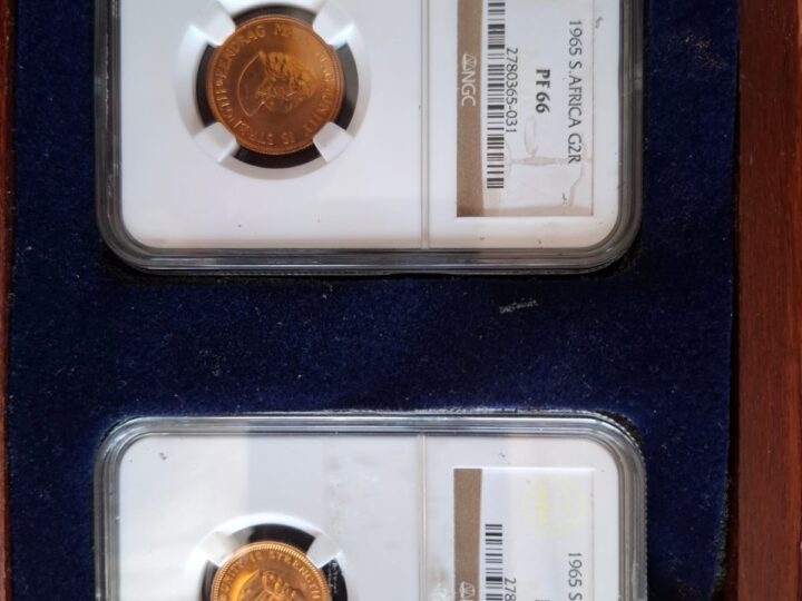 1965 South Africa Gold 1 & 2 Rand – NGC PF 66 (Matching Pair)